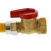 Jones Stephens 5/8" OD (1/2" ID) Gas Connector, 3/4" MIP x 3/4" FIP Ball Valve x 18" G71212